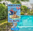 DIFP1004-German Shepherd Personalized Flag For Pools