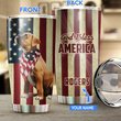THU0172 Boxer God Bless America Personalized Stainless Steel Tumbler