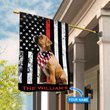 BIF20070406 Boxer Firefighter Personalized Flag