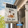 BIF2308 Beware Boxers Live here Personalized Flag