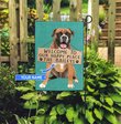 THF20072203 Boxer-Welcome to our happy place Personalized Flag