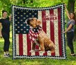 Boxer God Bless America Quilt Bed Set & Quilt Blanket