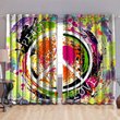 CHW015 Hippie Peace Love WINDOW CURTAINS