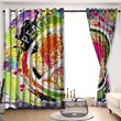 CHW015 Hippie Peace Love WINDOW CURTAINS