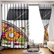DIWA012-BUS hippie WINDOW CURTAINS - QUILT BED SET