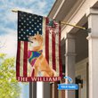 MHFCHO218 Shiba inu Hippie Personalized Flag