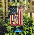 MHFCHO206 German Shepherd Hippie Personalized Flag