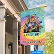 TUF3401 Hippie Personalized Flag