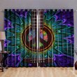 DIWH015-Hippie guitar WINDOW CURTAINS