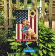 MHFCHO104 Boxer Hippie Personalized Flag
