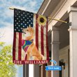 MHFCHO118 Shiba inu Hippie Personalized Flag