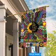TUF0501 Hippie Personalized Flag