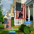 THF0170 Doberman Pinscher God Bless America Personalized Flag