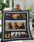 QUI19005 Doberman Quilt Blanket