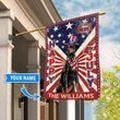 DIF6016-Doberman God bless america - 4th of july Personalized Flag