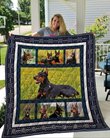 QUI19001 Doberman Quilt Blanket