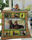 QUI19006 Doberman Quilt Blanket