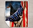 THQDOG54007 Doberman Quilt Blanket
