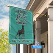 BIF20083102 Doberman All Guests Approved Personalized Flag
