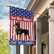 CHFD3018 Doberman God Bless America Personalized Flag