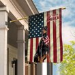 THF0125 Doberman God Bless House Flag
