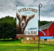 THF20072004 Goat - Welcome To The Farm Personalized Flag