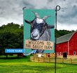 THF20071703 Goat- Welcome Personalized Flag