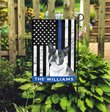 BIF1703 Boston Terrier Police Personalized Flag