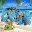 CHT0114-CHO0114 Beach Boston Terrier Hawaii Set