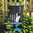 BIF1706 Boston Terrier Police Personalized Flag
