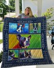 QUI18003 Boston Terrier Quilt Blanket