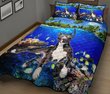 DIEDOG2307004-DIQDOG2307004 Boston Terrier DIVING Quilt Bed Set & Quilt Blanket