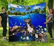 DIEDOG2307004-DIQDOG2307004 Boston Terrier DIVING Quilt Bed Set & Quilt Blanket