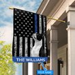 BIF1706 Boston Terrier Police Personalized Flag