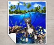 DIEDOG2307004-DIQDOG2307004 Boston Terrier DIVING Quilt Bed Set & Quilt Blanket