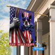 BIF1502 Boston Terrier Independence Day Personalized Flag