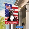 CHFD3003 Boston Terrier God Bless America Personalized House Flag