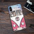 THP20070308 Hippie Boston Terrier Glass Phone Case
