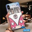 THP20070307 Hippie Boston Terrier Personalized Glass Phone Case