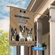 BIF1406 Boston Terrier Don't bother knocking personalized flag