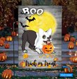 DVF20081101 Boo Boston Terrier Trick or Treat Flag
