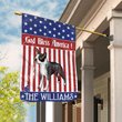 CHFD3014 Boston Terrier God Bless America Personalized Flag