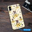DUP1005 Bulldog Personalized Glass Phone Case