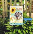 DUF0107 Bulldog Sunflower Personalized Garden Flag