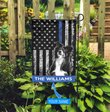 BIF1709 Border Collie Police Personalized Flag