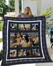 QUI17002 Border Collie Quilt Blanket