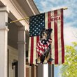 THF0119 Border Collie God Bless House Flag