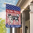 CHFD3013 Border Collie God Bless America Personalized Flag
