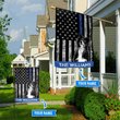 BIF1709 Border Collie Police Personalized Flag