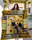 QUI17008 Border Collie Quilt Blanket